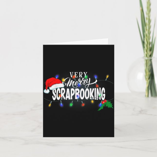 Matching Very Merry Scrapbooking Christmas  Card (Front)