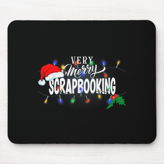 Matching Very Merry Scrapbooking Christmas  Mouse Mat (Front)