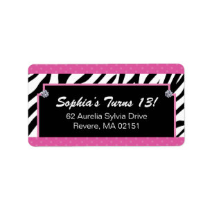 Matching Zebra Print Labels