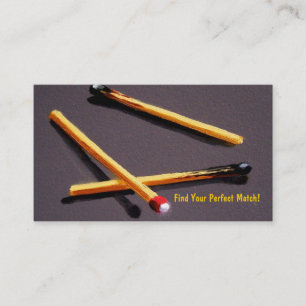 MATCHMAKER'S BUSINESS CARD: Three Matches Business Card