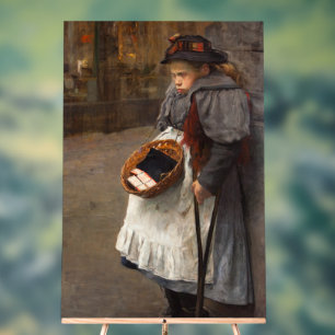 Matchstick Girl Poor Street Urchin Urban Poverty   Acrylic Sign