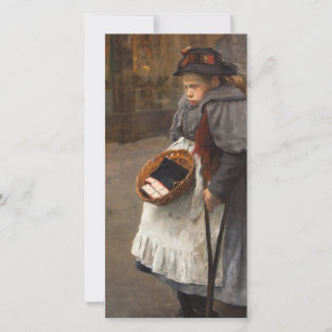 Matchstick Girl Poor Street Urchin Urban Poverty   Holiday Card