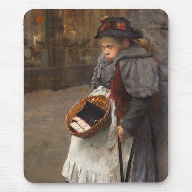 Matchstick Girl Poor Street Urchin Urban Poverty   Mouse Mat (Front)