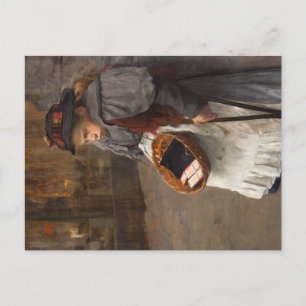 Matchstick Girl Poor Street Urchin Urban Poverty   Postcard