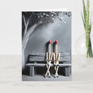 Matchsticks Anniversary Card