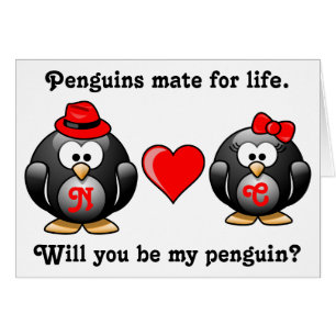 Mate for Life Will You Be My Penguin Proposal Love