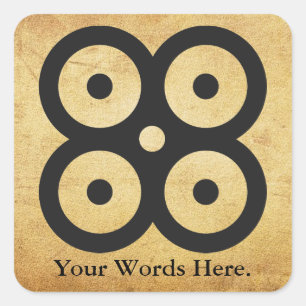 MATE MASIE   symbol of wisdom, knowledge prudence Square Sticker