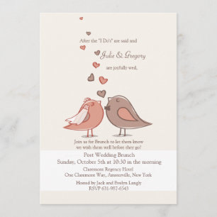 Mated Post Wedding Brunch Invitation