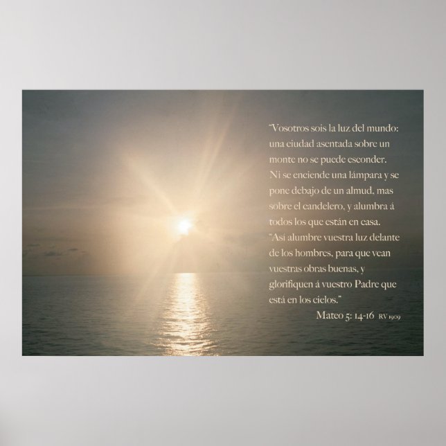 Mateo 5: 14-16 (Version Horizontal) Poster (Front)