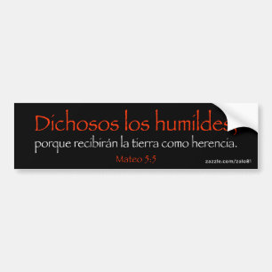 Mateo 5:5 bumper sticker