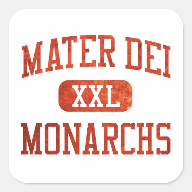 Mater Dei Monarchs Athletics Square Sticker (Front)
