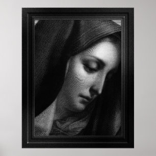 Mater Dolorosa Engraving by Carlo Dolci Poster