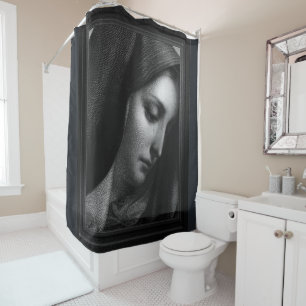 Mater Dolorosa Engraving by Carlo Dolci Shower Curtain