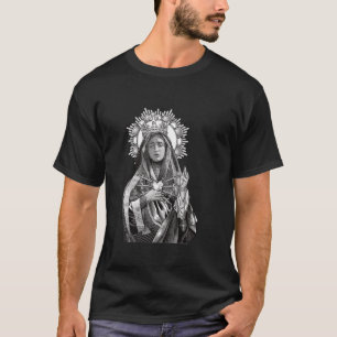 Mater Dolorosa Our Lady of Sorrows Virgin Mary Cat T-Shirt