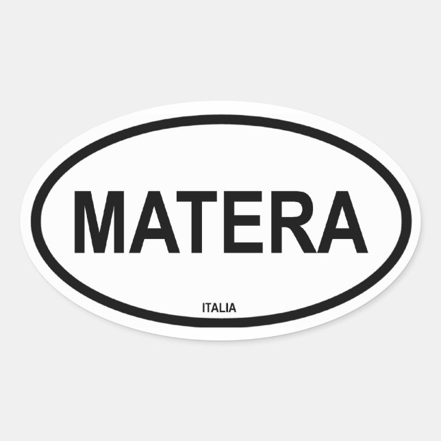 MATERA OVAL STICKER (Front)
