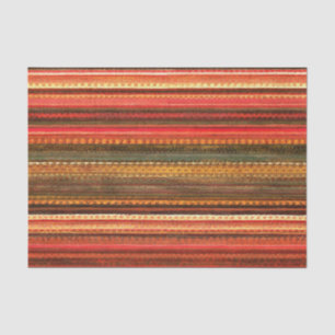 Material Textile Stripes Red Orange and Green Tissue Paper