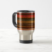 Material Textile Stripes Red Orange and Green