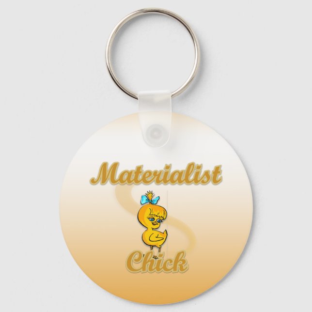 Materialist Chick Key Ring (Front)