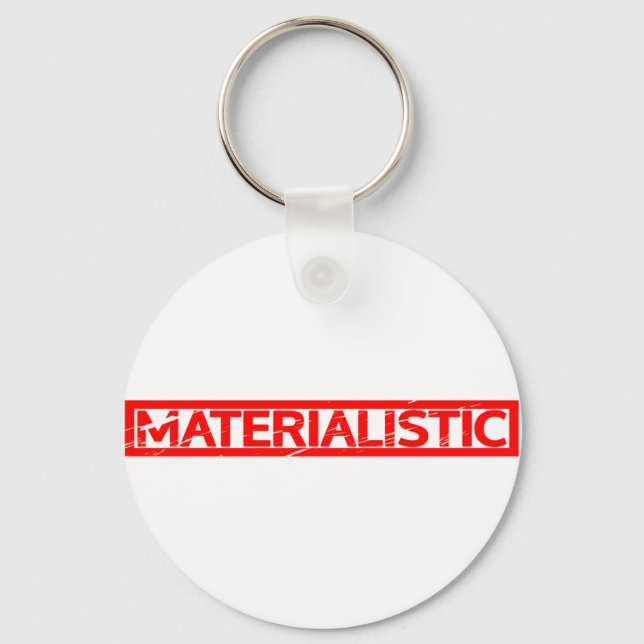 Materialistic Stamp Key Ring (Front)