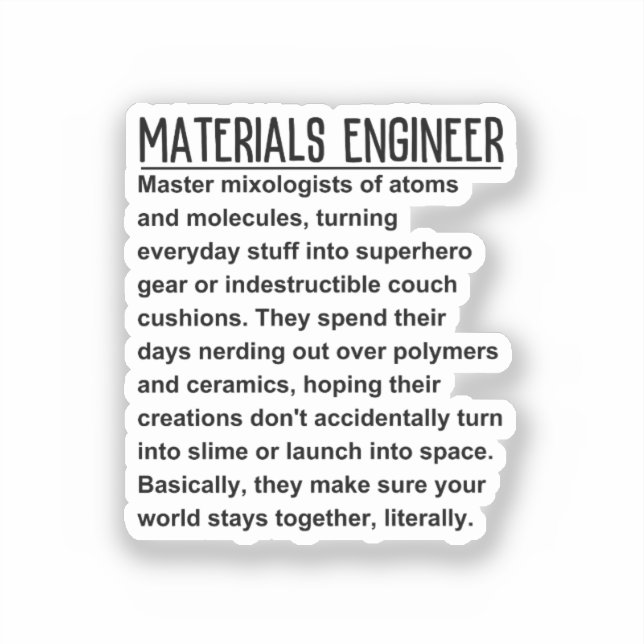 Materials engineer (Front)
