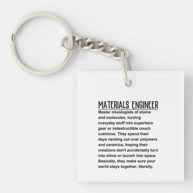 Materials engineer key ring (Front)