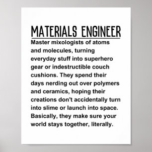 Materials engineer poster