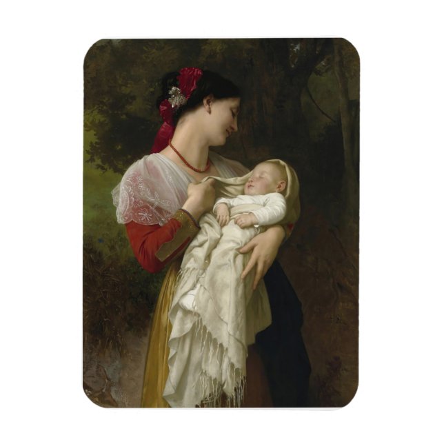 Maternal Admiration by William Bouguereau Magnet (Vertical)