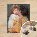 Maternal Kiss | Mary Cassatt Jigsaw Puzzle<br><div class="desc">Maternal Kiss (1896) by Mary Cassatt is a touching portrayal of a tender moment between a mother and child. The painting captures the intimate bond as the mother gently kisses her child, both figures rendered with soft, delicate brushstrokes. Cassatt's use of warm colours and her attention to detail highlight the...</div>