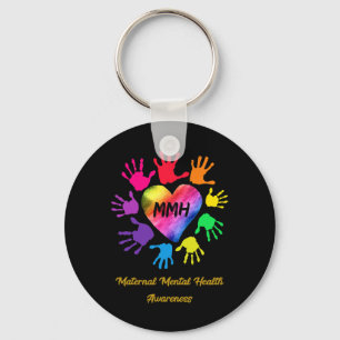 Maternal Mental Health Awareness Hands Gift Key Ring