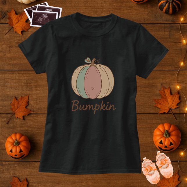 Maternity Baby Bump Pumpkin Pregnancy Halloween T-Shirt (Creator Uploaded)