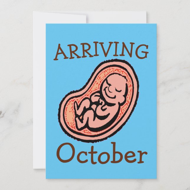 Maternity, Birth Month T-Shirt Invitation (Front)