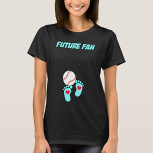 Maternity Future Fan Baseball Heart Pregnancy Cute T-Shirt