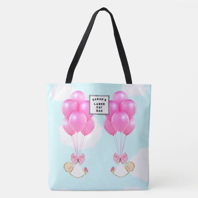 Maternity Hospital Girl Twins Tote Bag (Front)