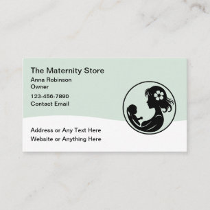 Maternity Modern Trendy Child Care  Business Card