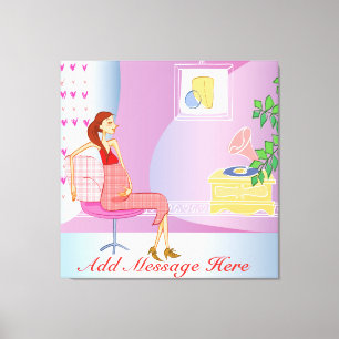 Maternity Mum Wrapped Canvas