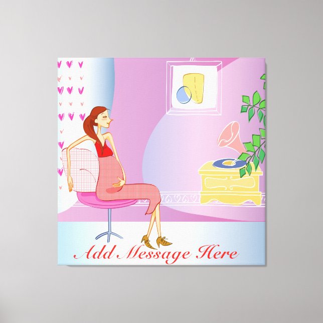 Maternity Mum Wrapped Canvas (Front)