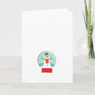 Maternity Snow Globe Snowmen Pregnancy baby shower Announcement