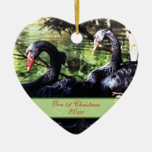 Mates for Life Black Swans 1st Christmas Ornament