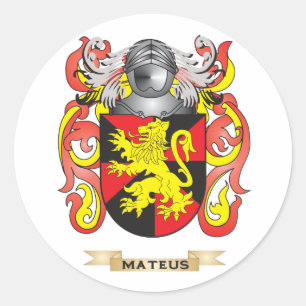 Mateus Coat of Arms (Family Crest) Classic Round Sticker