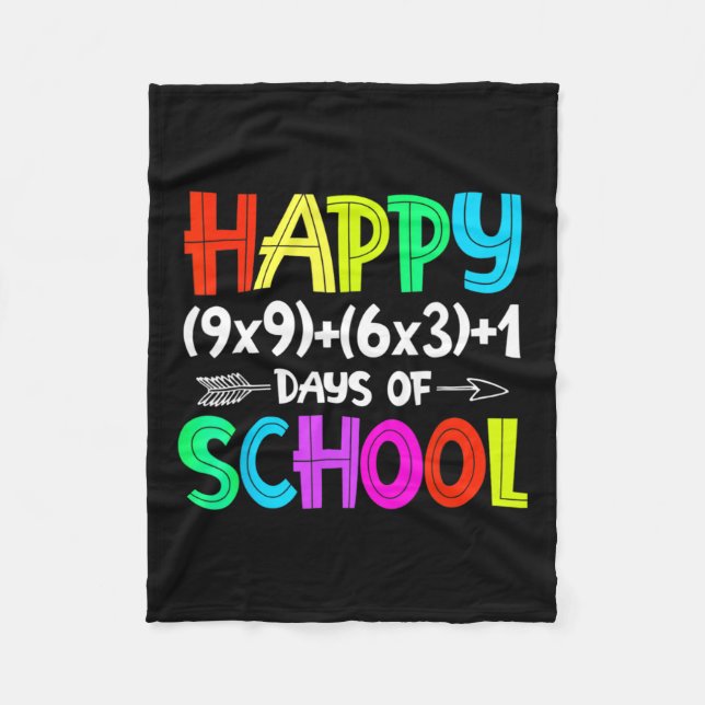 Math 100 Days Of School Math Teacher 100th Day  Fleece Blanket (Front)