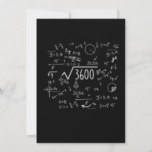 Math 60th Birthday Born In 1960 Science 60 Years O Invitation