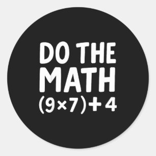 Math 67 Meme Six Seven Classic Round Sticker