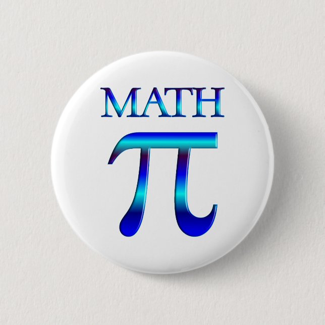 Math 6 Cm Round Badge (Front)