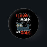 Math and Cats 3 Cm Round Badge<br><div class="desc">Math and Cats</div>
