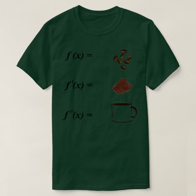 Math and Coffee T-Shirt (Design Front)