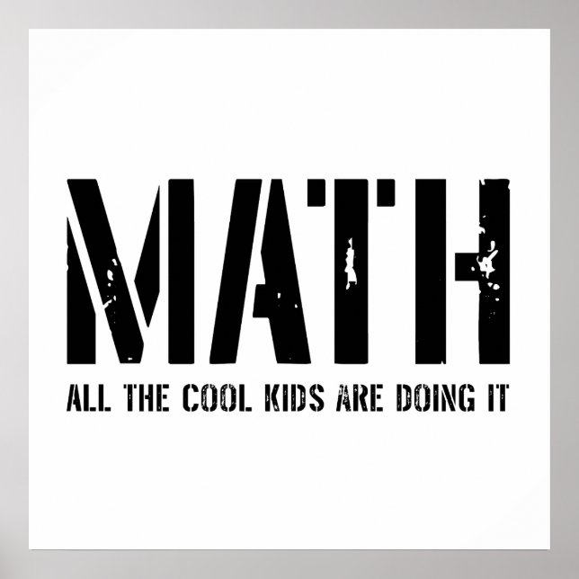 Math and Cool Kids Poster (Front)