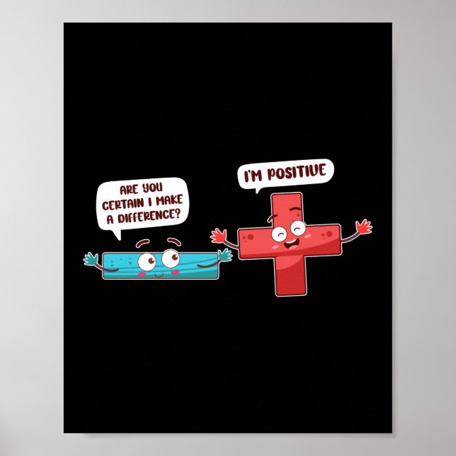 Math Are You Certain I Make A Difference? I'M Poster (Front)