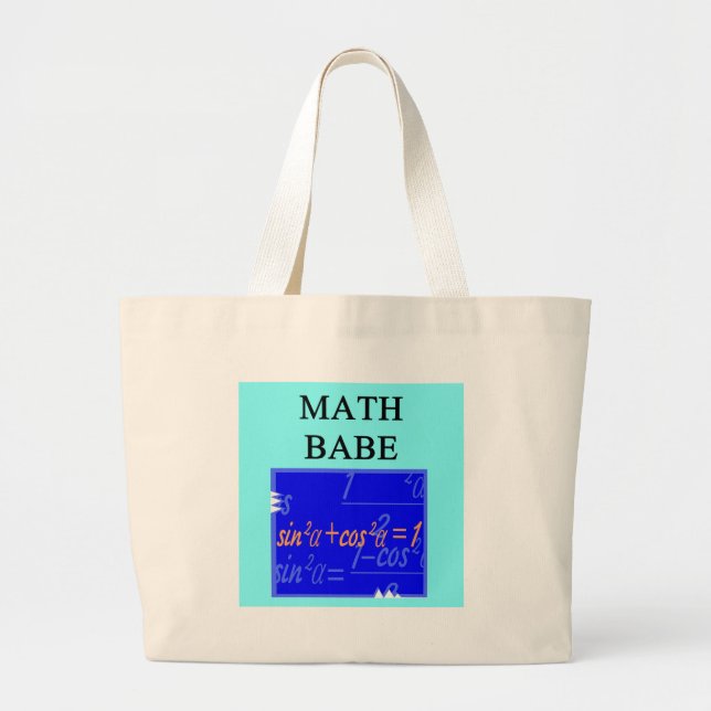 MATH BABE LARGE TOTE BAG (Front)