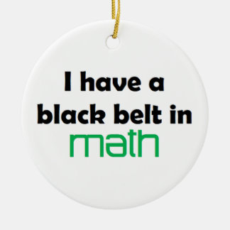 Math black belt ceramic tree decoration