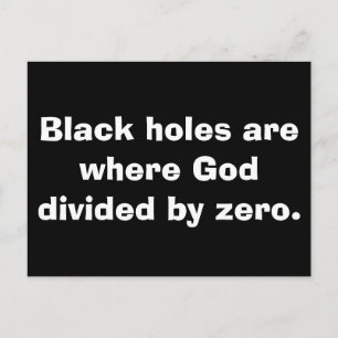 Math Black Hole Postcards